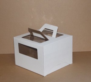 ОПТ_ Коробка с окном и ручками 26*26*20 см (50 шт)