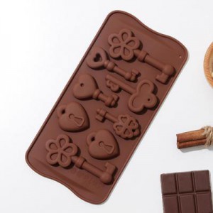Форма для шоколада «Ключики», силикон, 21×10,5×1,5 см, 8 ячеек
